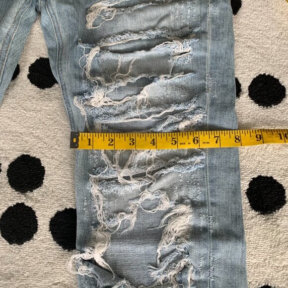 Rag & Bone The DRE Distressed Thrashed Denim Light Wash Jeans - Picture 14 of 16